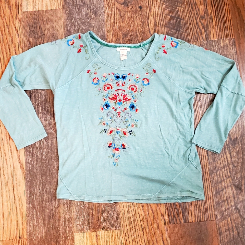Sundance Embroidered long sleeve shirt 100% cotton